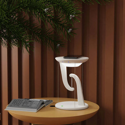 Dropshipman wireless charging lamp for office on round table with phone and book nearby