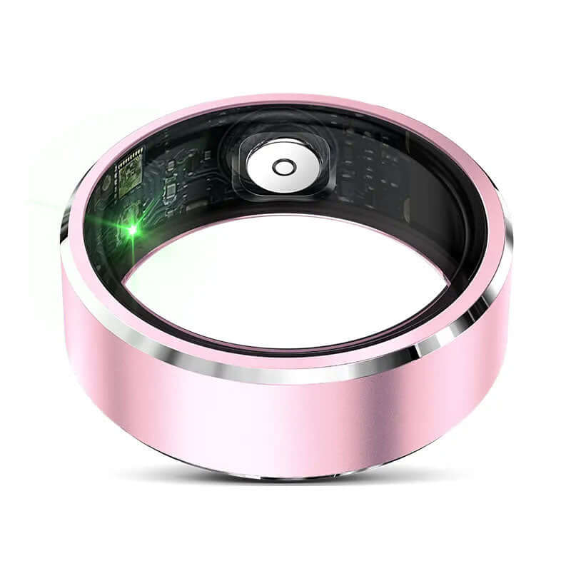 eprolo Xiaomi smart ring fitness tracker in pink with LED and sensors for health monitoring